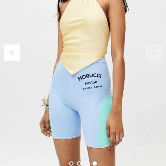 Fiorucci Pants - Fiorucci Equipe San Donato biker shorts, size small